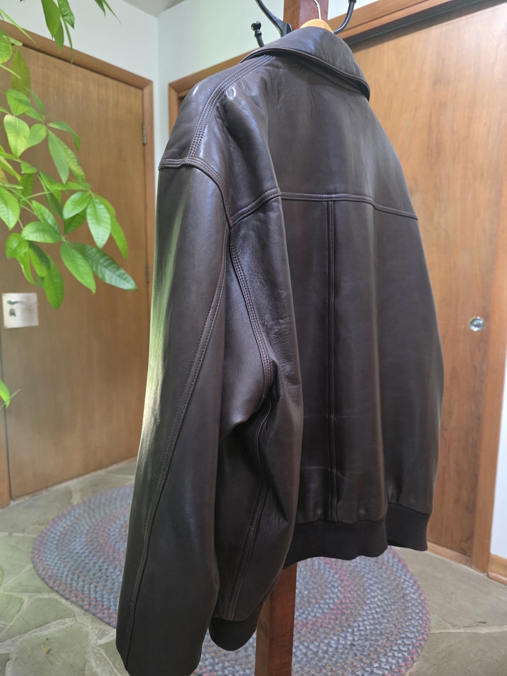 FRENCH VINTAGE FACONNABLE LAMB LEATHER JACKET XL - Picture 10 of 16